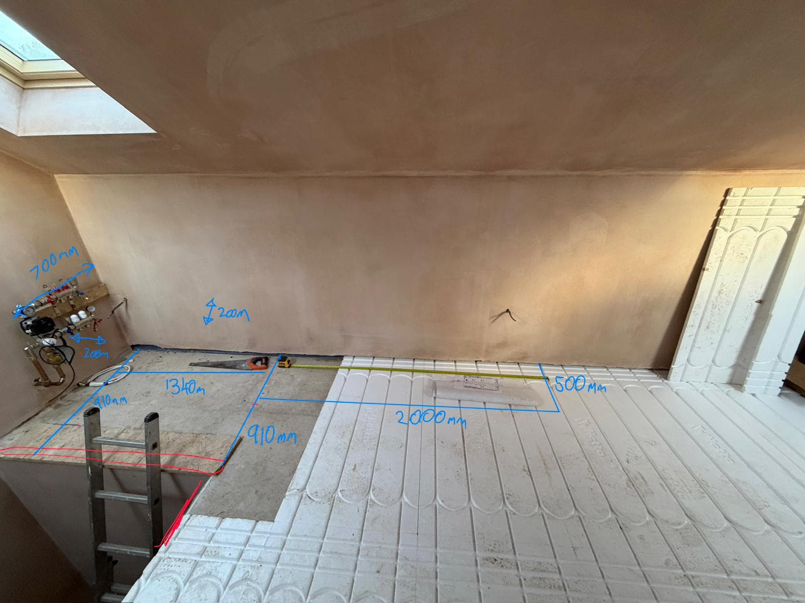 Garage conversion in Dorking, on site during construction. A real Plan Hub project.